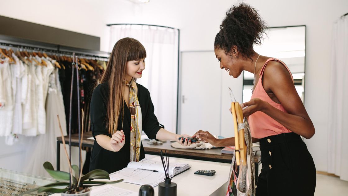 Work colleagues discussing a project