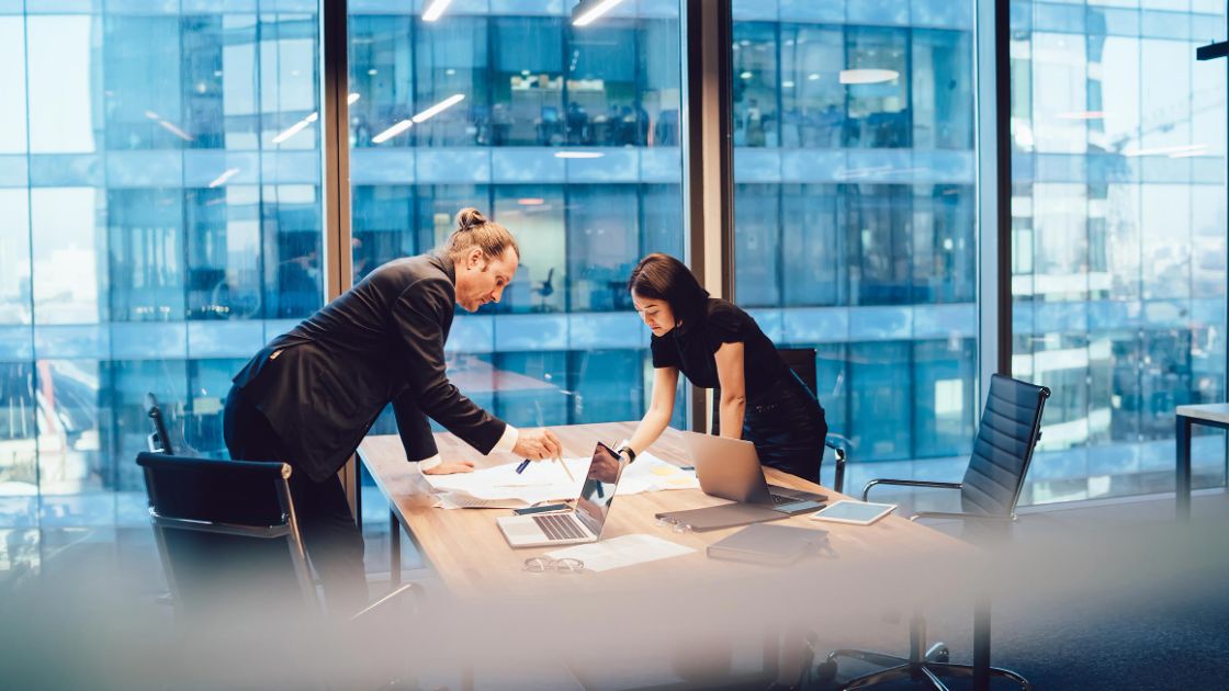 Work colleagues in a meeting